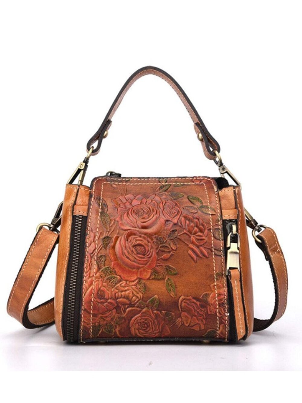 Small Leather Shoulder Bag Crossbody Pack for Men Outdoor Travel Business